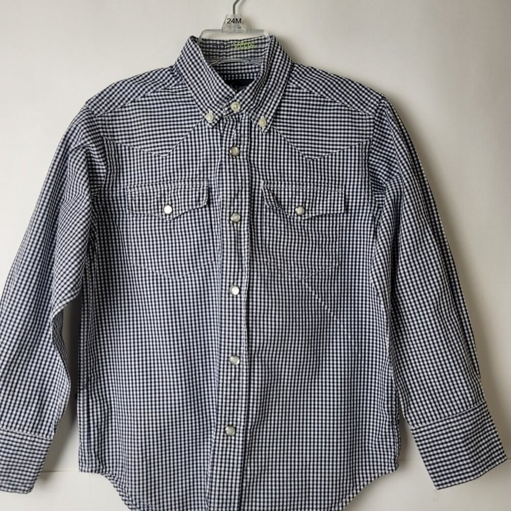 Ralph Lauren Boys Plaid Snap Front Western Shirt Long Sleeve Size 5 - Picture 3 of 7